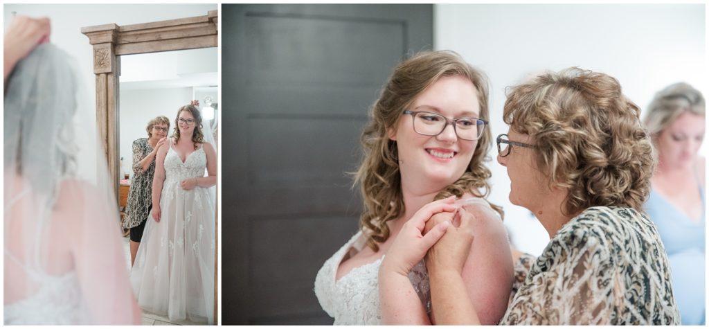 Aiden Laurette Photography | Ontario Wedding Photographer | St Mary's Gold Course Wedding | Bride getting ready