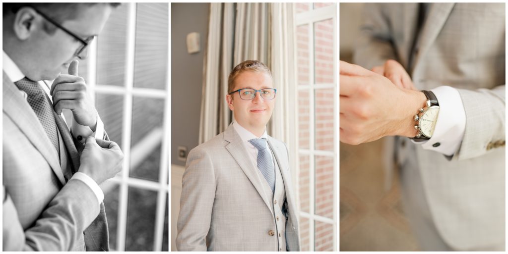 Aiden Laurette Photography | Ontario Wedding Photographer | London Hunt Club wedding | Groom getting ready shots 