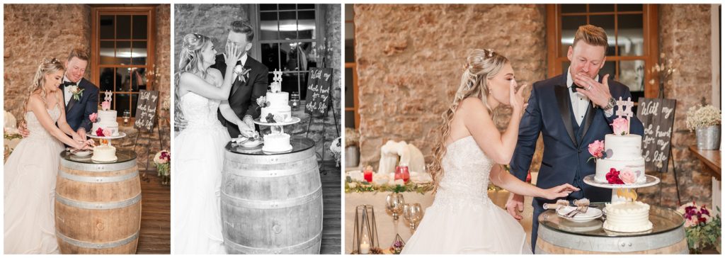 Aiden Laurette Photography | Ontario Wedding Photography | Millcroft Inn Wedding | Reception- cake cutting
