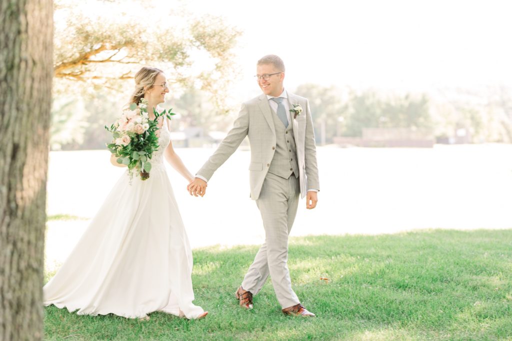 Ontario Wedding Photographer | Wedding Couple's Portrait- couple walking |2022 Wedding Trends  