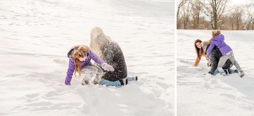 Winter Engagement Session | Aiden Laurette Photography | Ontario Wedding Photographer | Family fun