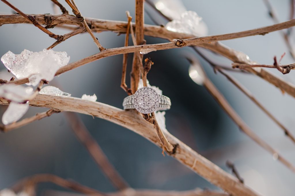 Winter Engagement Session | Aiden Laurette Photography | Ontario Wedding Photographer | ring shot