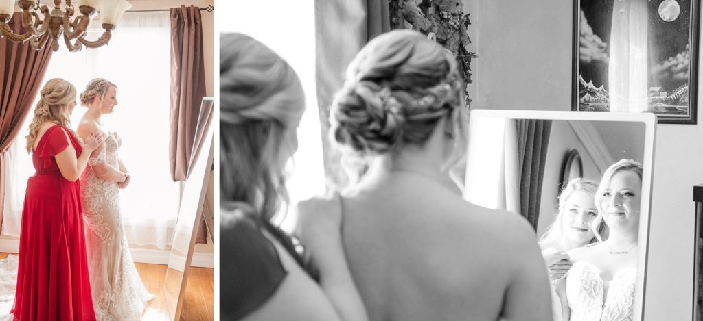 Revival House Wedding | Ontario Wedding Photography | Aiden Laurette Photography | Bride getting ready