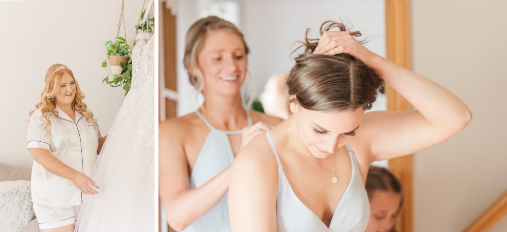 aiden laurette photography | women getting ready for wedding