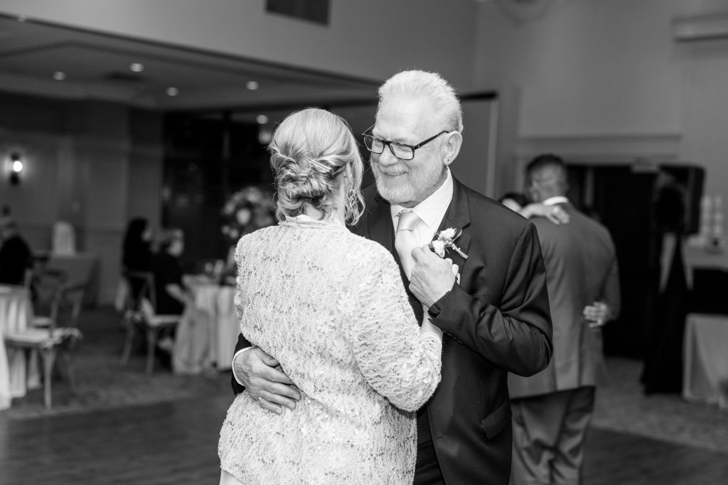 aiden laurette photography | blackand white image of man and woman dancing
