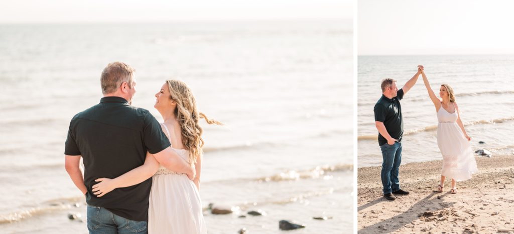 Aiden Laurette Photography | Beach Engagement Photos | Couple's Portrait Dancing