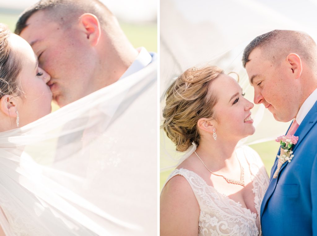 Aiden Laurette Photography | close up photo of bride and groom embracing