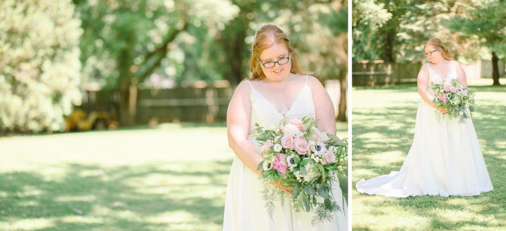 Aiden Laurette Photography | bride poses with flowers
