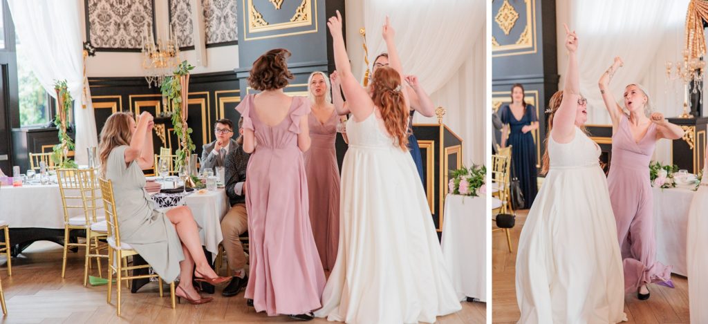 Aiden Laurette Photography | brides dancing with bridesmaids