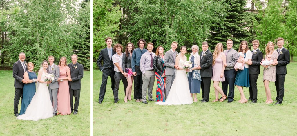 Aiden Laurette Photography | group photos with bride and groom at the centre