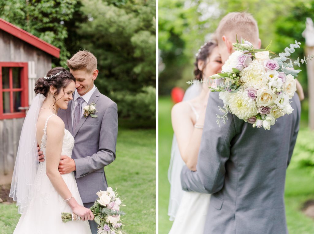 Aiden Laurette Photography | bride and groom pose kissing