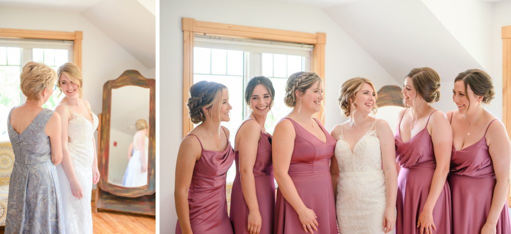 Aiden Laurette Photography | bride poses with wedding party