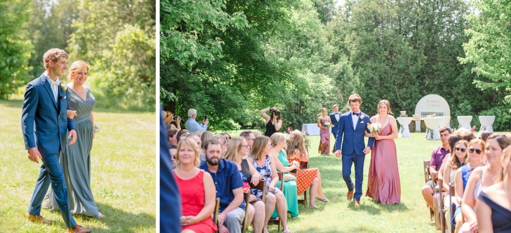 Aiden Laurette Photography | wedding guests watch wedding party entrance