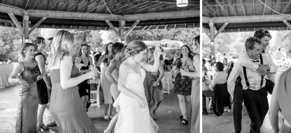 Aiden Laurette Photography | black and white photos of crowd on dancefloor