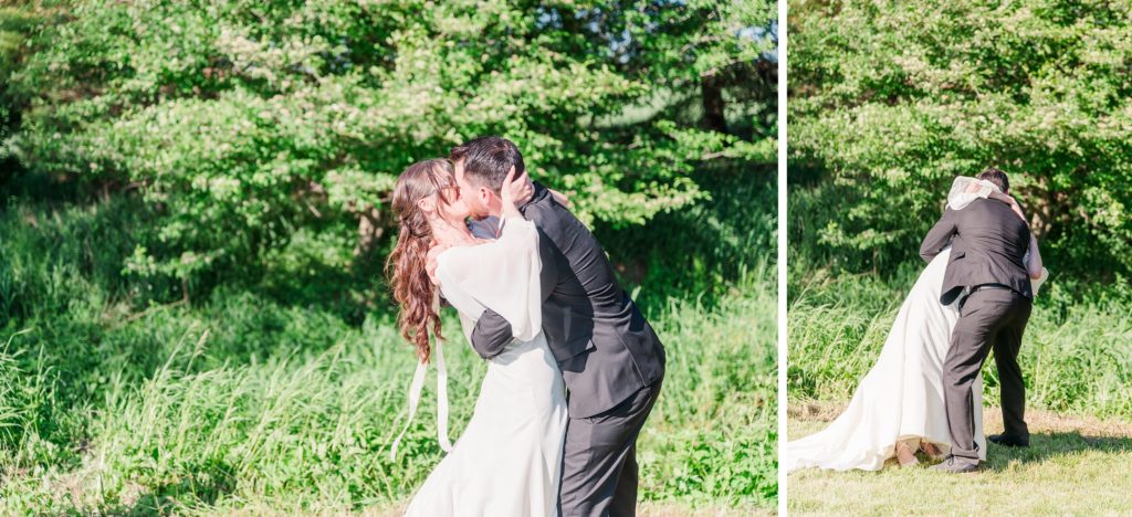 Aiden Laurette Photography | man and woman kissing in field 