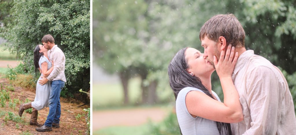 Aiden Laurette Photography | man and woman embrace in the rain
