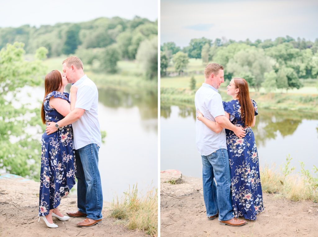 Aiden Laurette Photography | man and woman stand in front of river