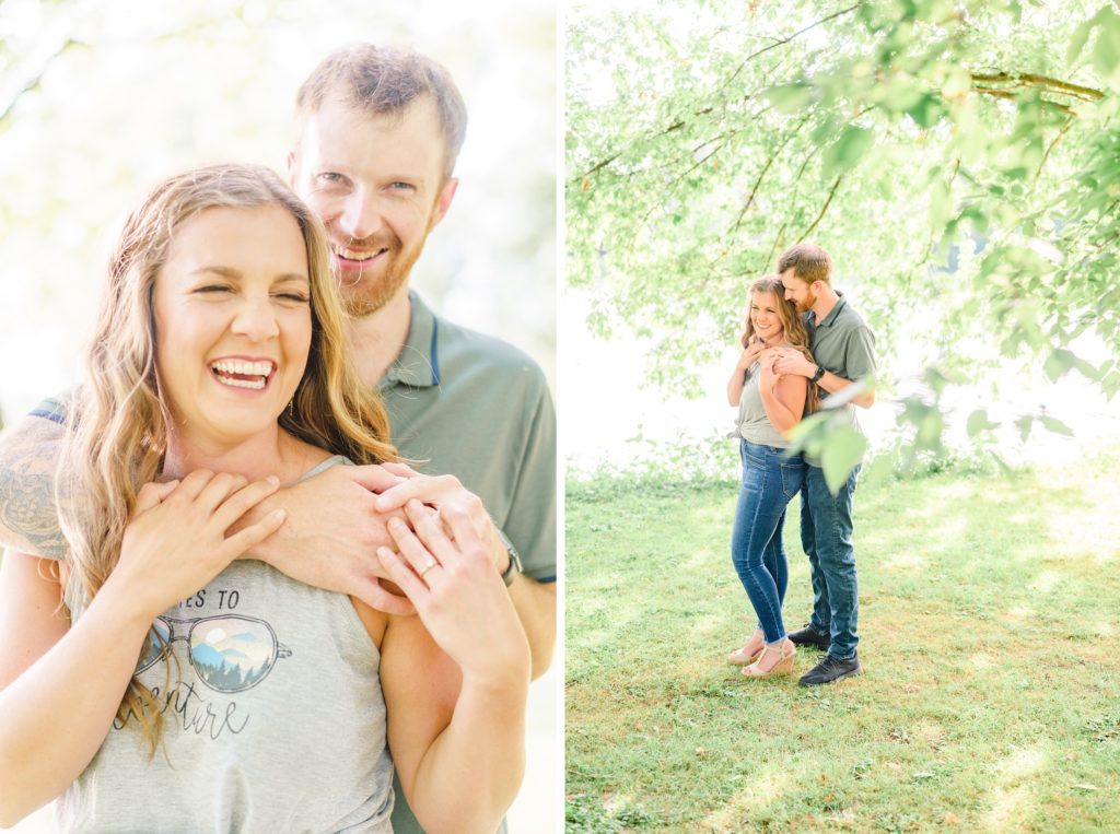 Aiden Laurette Photography | man and woman embrace and laugh