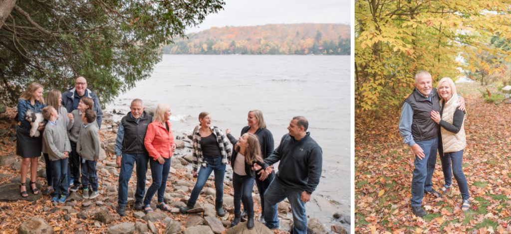 Aiden Laurette Photography | family poses on rocks, couple poses in forest