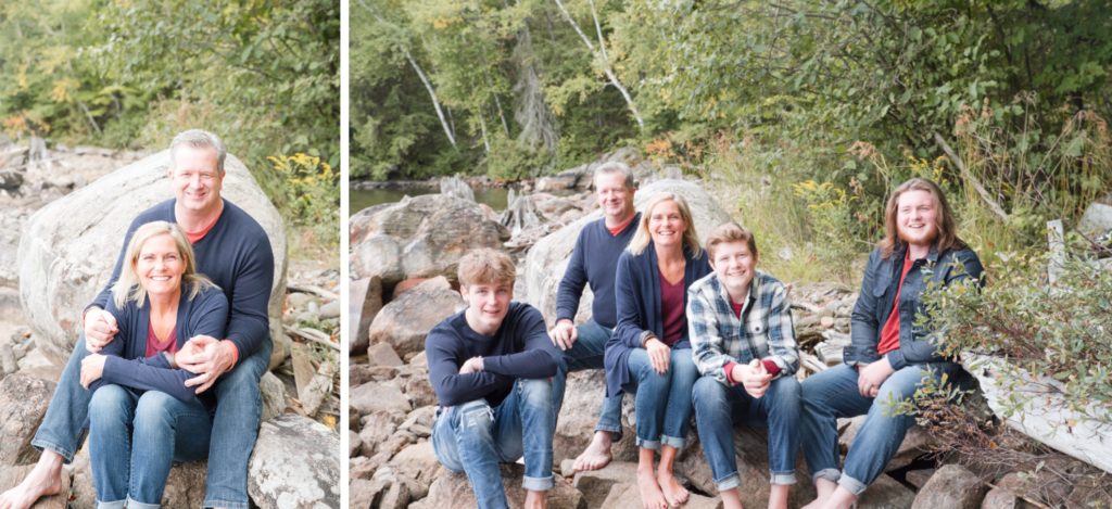 Aiden Laurette Photography | family poses on rocks