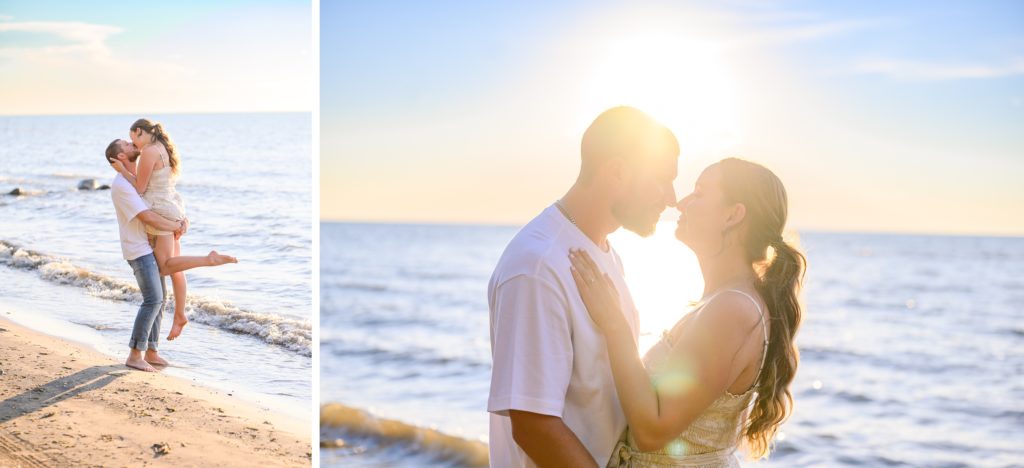 Aiden Laurette Photography | man and woman pose on beach
