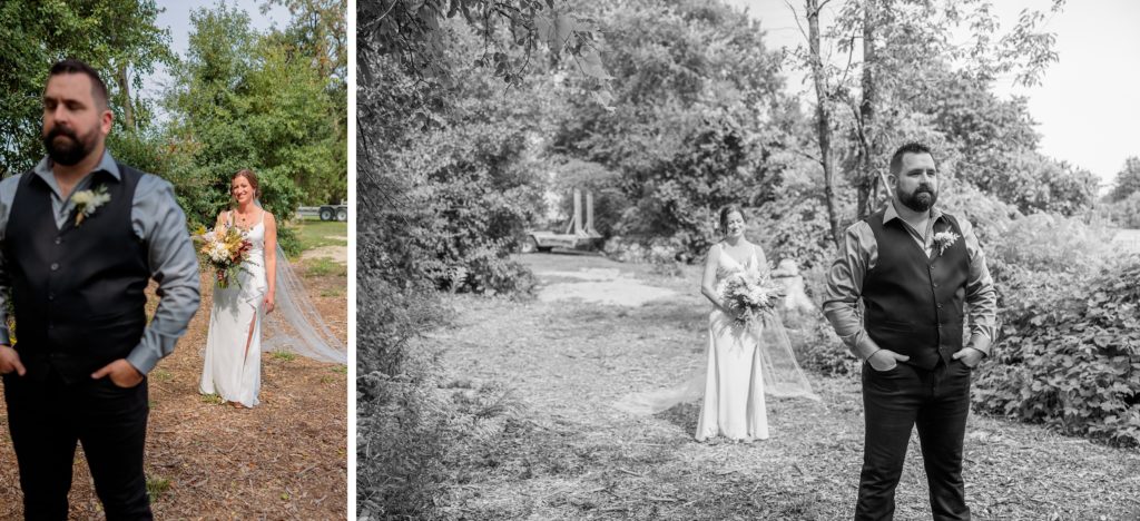 Aiden Laurette Photography | bride and groom first look