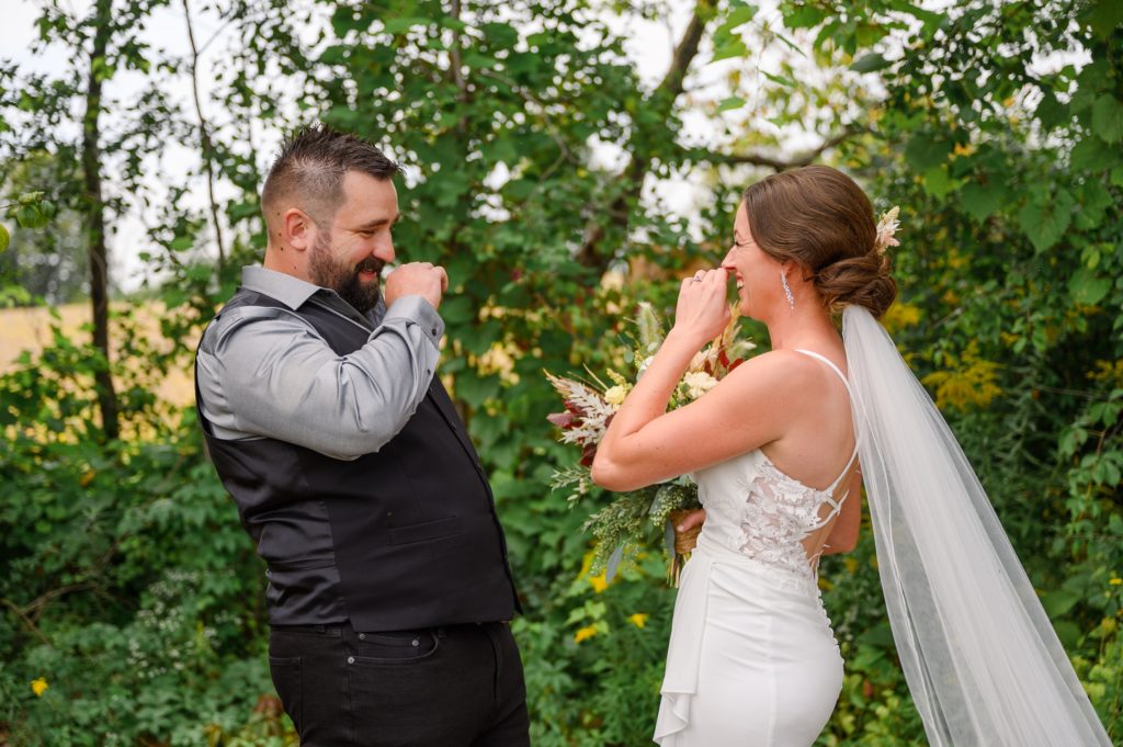 Aiden Laurette Photography | bride and groom first look