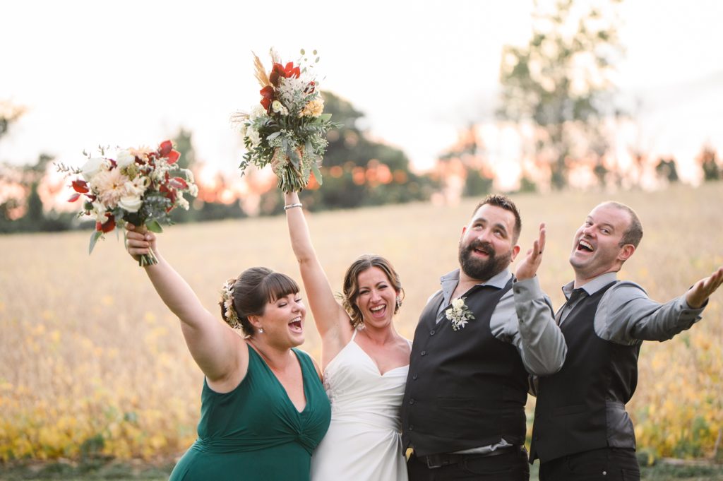 Aiden Laurette Photography | wedding party pose together