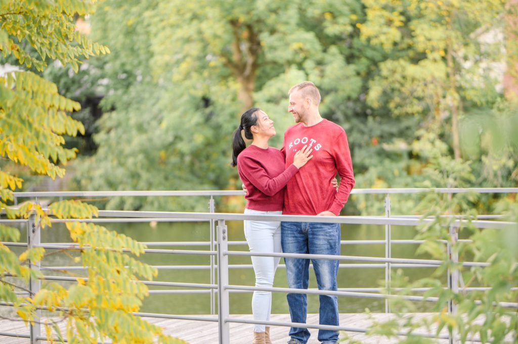 Aiden Laurette Photography | Engagement photography session with Fall background