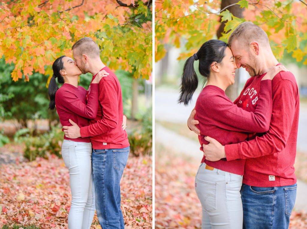 Aiden Laurette Photography | Engagement photography session with Fall background