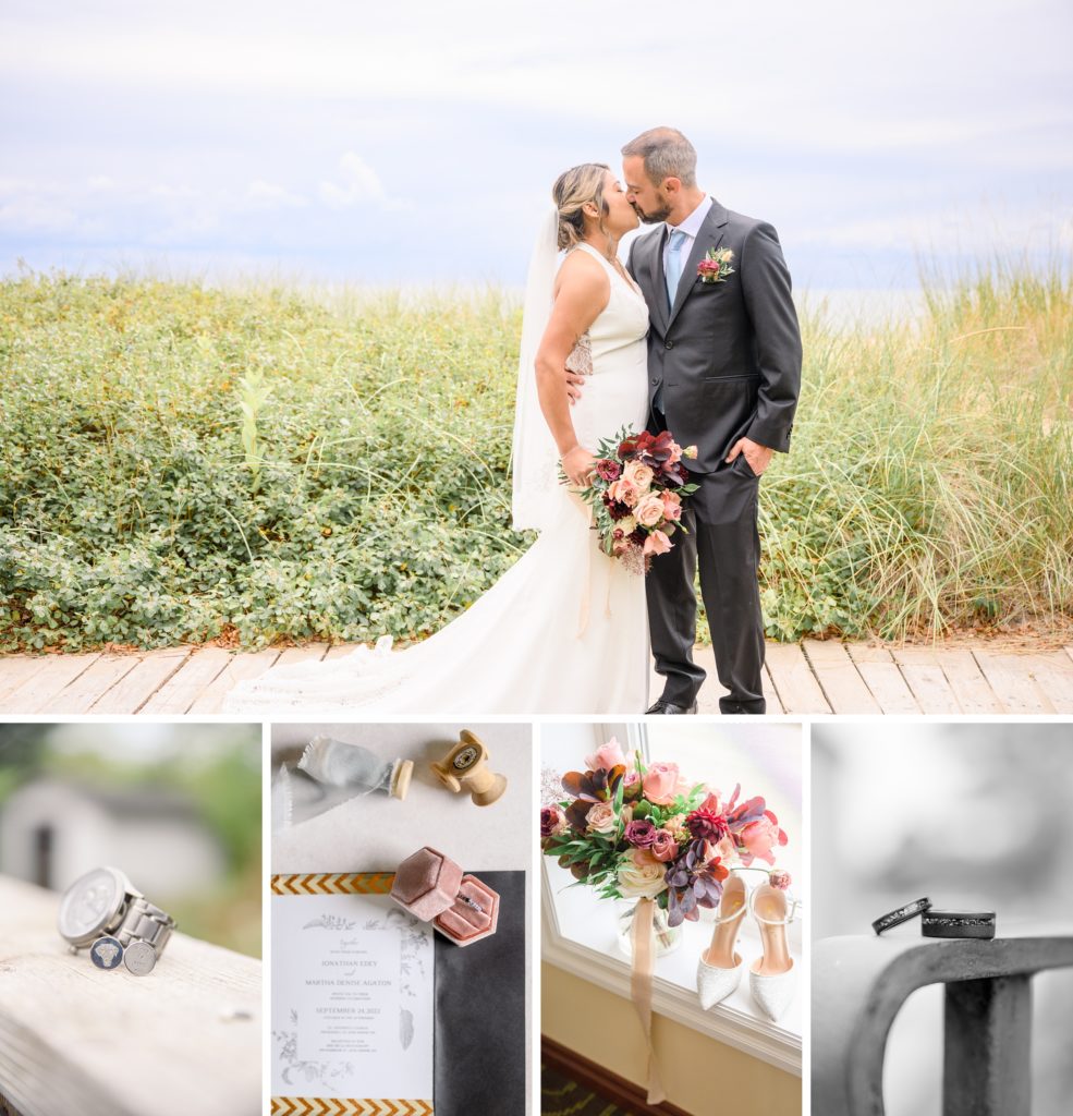 Aiden Laurette Photography | bride and groom at Kincardine wedding, wedding details