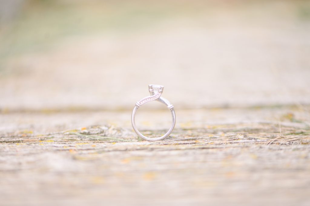 Aiden Laurette Photography | close up photo of diamond engagement ring