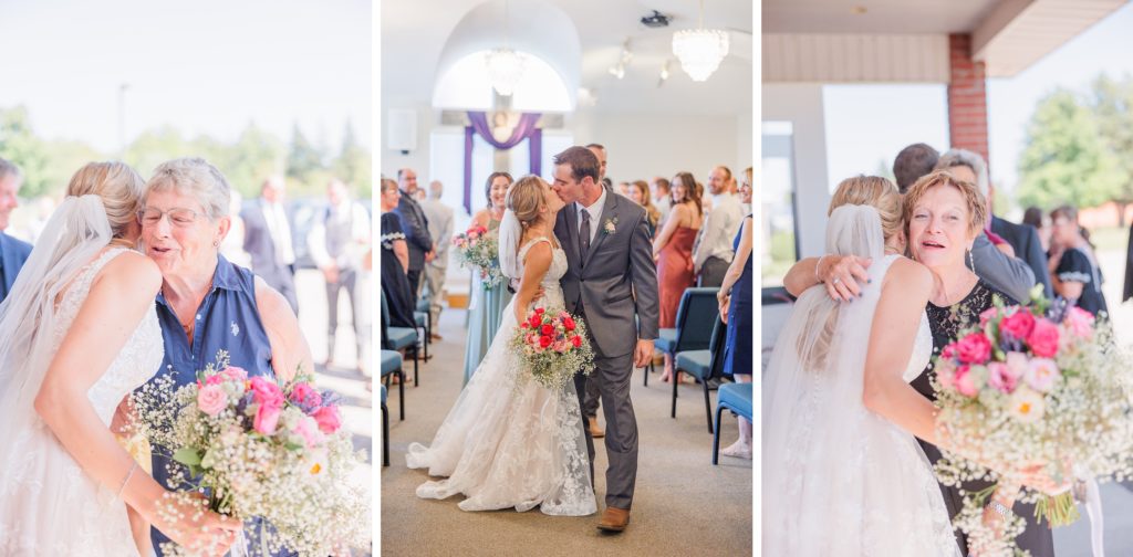 Aiden Laurette Photography | bride and groom walk down aisle 