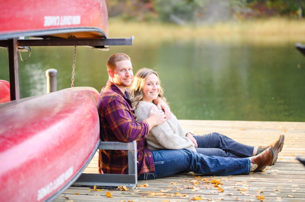 Aiden Laurette Photography | man and woman pose for engagement photos in Pinery Provincial Park Grand Bend
