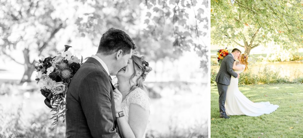 Aiden Laurette Photography | Bride and groom pose at st mary's golf and country club