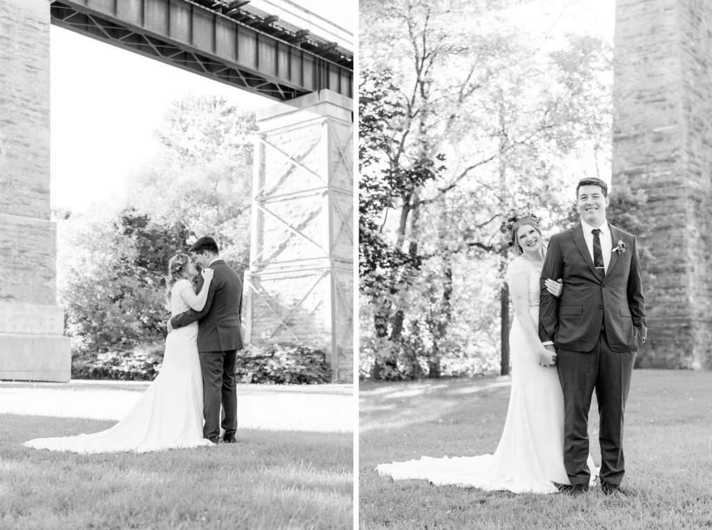 Aiden Laurette Photography | Bride and groom pose at st mary's golf and country club