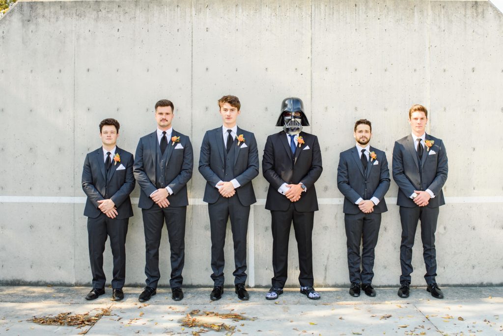 Aiden Laurette Photography | groom and groomsmen pose on wedding day in stratford ontario