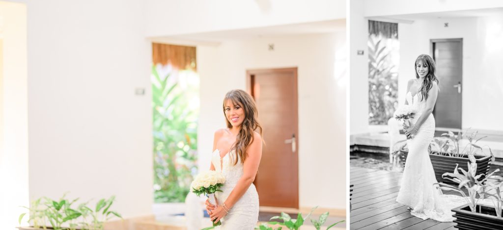 Aiden Laurette Photography | bride in hotel room in Mexico