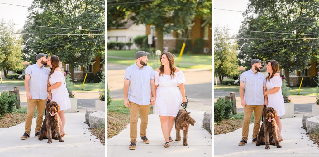 Aiden Laurette Photography | couple walks with dog