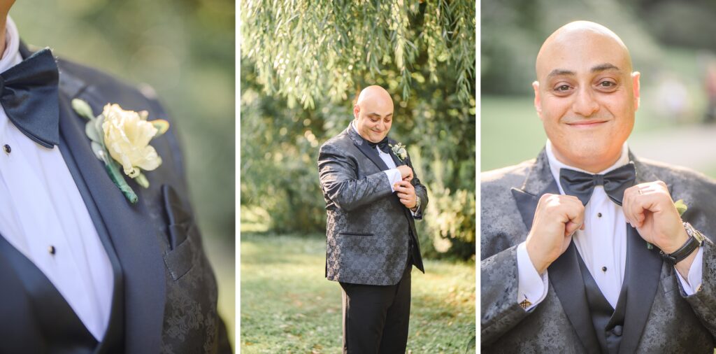 Aiden Laurette photography | groom at elopement in toronto