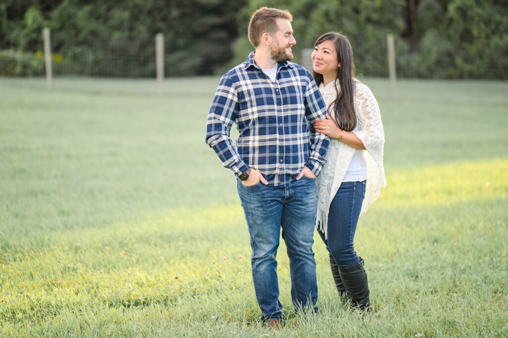 Aiden Laurette Photography | couple poses in apple orchard