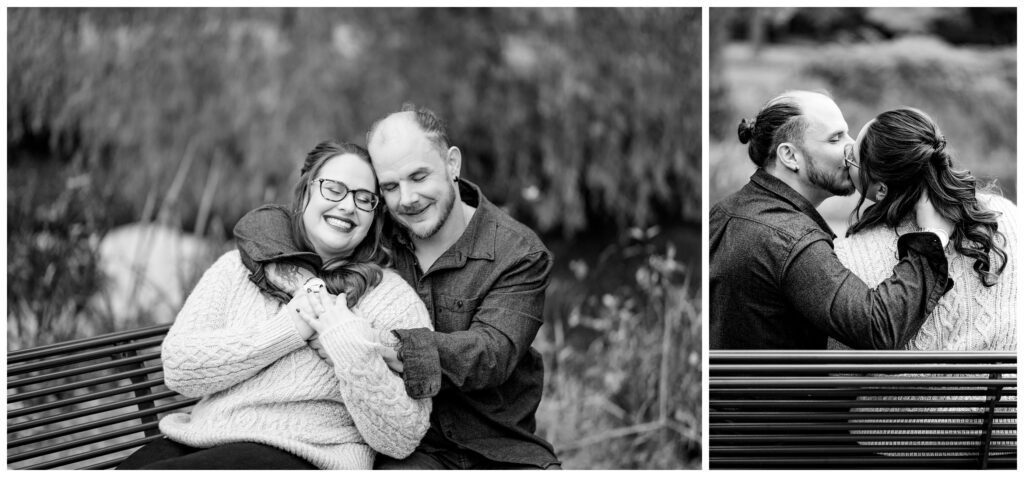 Aiden Laurette Photography | couple poses surrounded by fall foliage