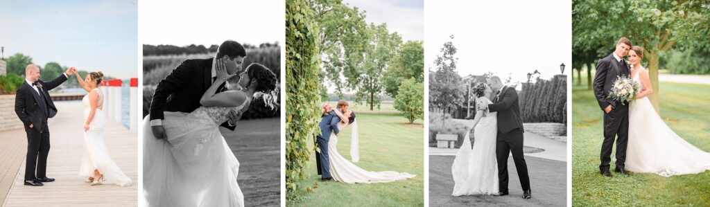 Aiden Laurette Photography | A collage of wedding photos demonstrating the best poses for couples