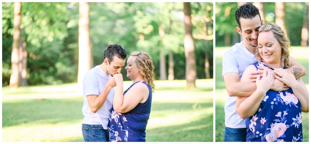 Aiden Laurette Photography | couple photographed in front of greenery