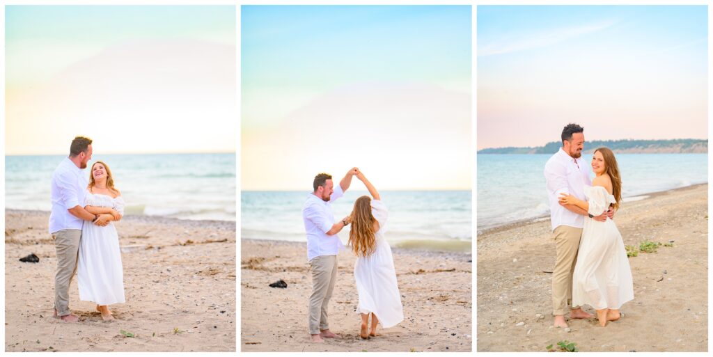 Aiden Laurette Photography | A dreamy engagement session at goderich beach