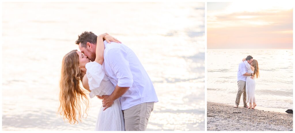 Aiden Laurette Photography | couple poses in front of water