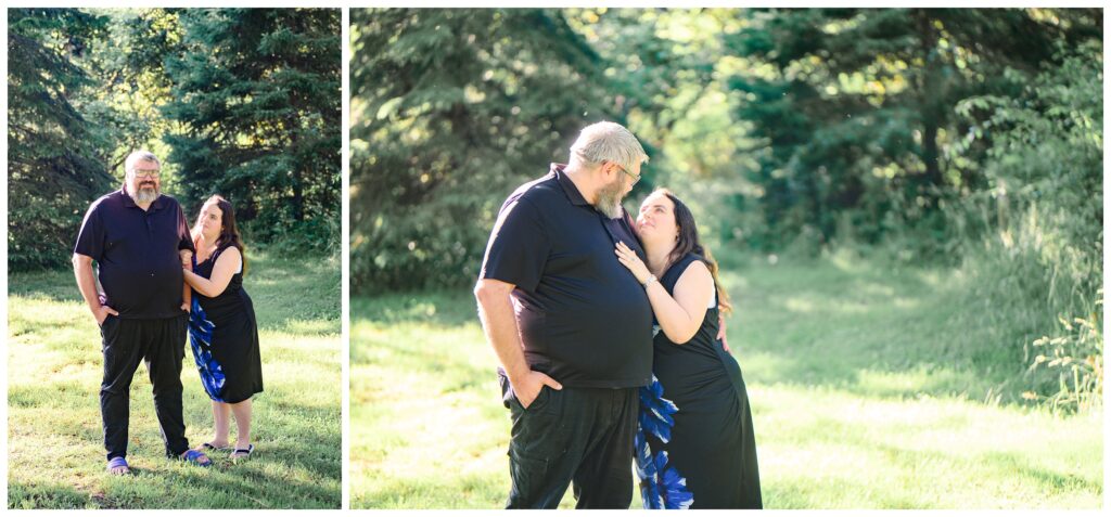 Aiden Laurette Photography | engaged couple kiss surrounded by greenery