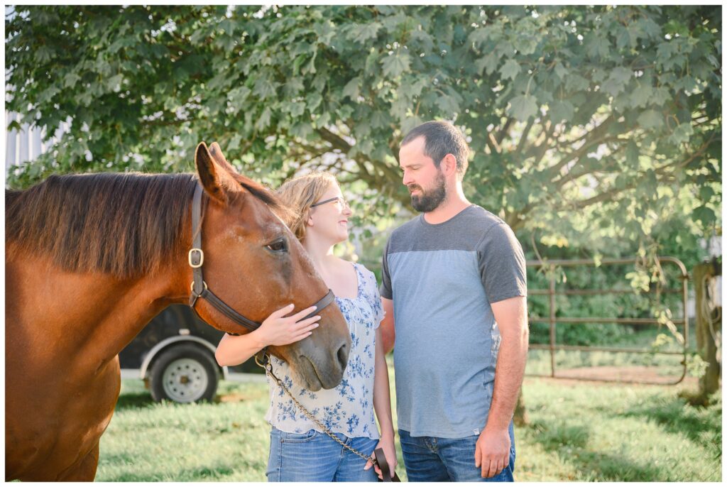 Aiden Laurette Photography | couple poses with horse