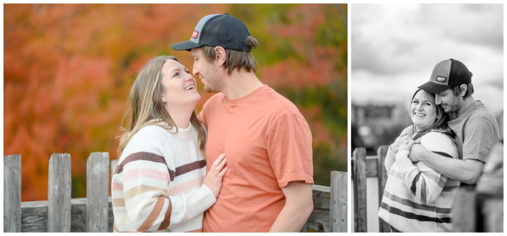 Aiden Laurette Photography | couple poses on bridge