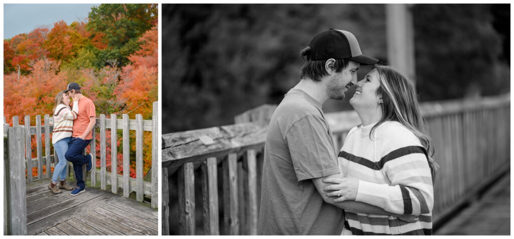 Aiden Laurette Photography | couple poses on bridge